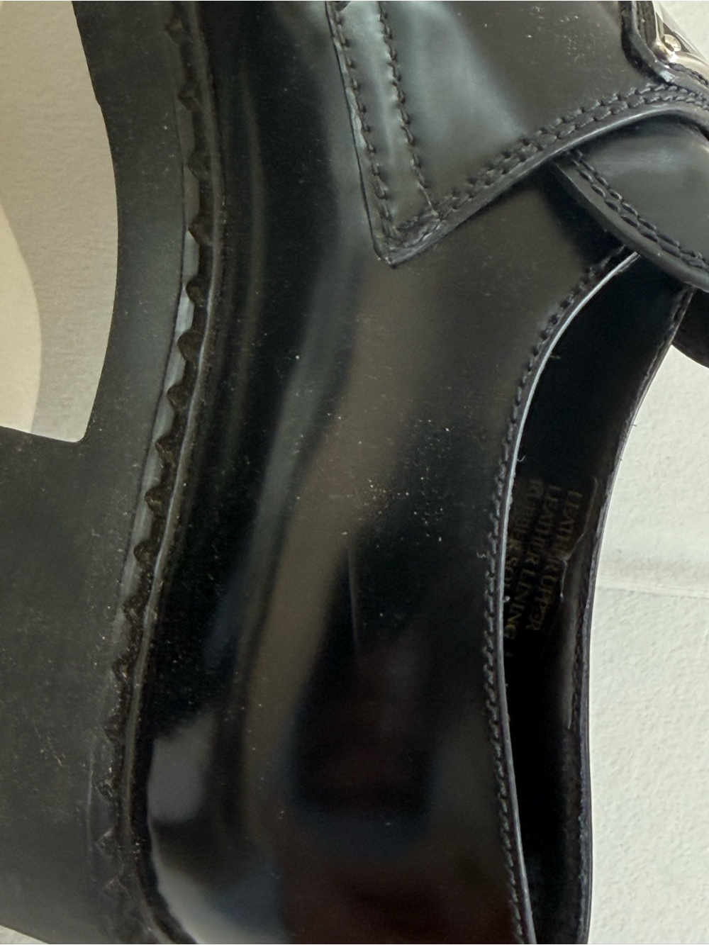 Prada Black Leather Platform Loafers Triangle Logo Women Shoes EU 37 $1270 store - Picture 9 of 13